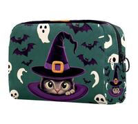 etoenbrc Castle Vampire Makeup Bag Travel Bag Reusable Makeup Pouch Cosmetic Bag Large Toiletry Bag for Teen Girls Women 7.3x3x5.1in, Multicolor 3, One Size