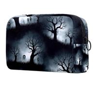 etoenbrc Castle Vampire Makeup Bag Travel Bag Reusable Makeup Pouch Cosmetic Bag Large Toiletry Bag for Teen Girls Women 7.3x3x5.1in, Multicolor 7, One Size