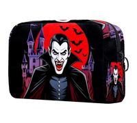 etoenbrc Castle Vampire Makeup Bag Travel Bag Reusable Makeup Pouch Cosmetic Bag Large Toiletry Bag for Teen Girls Women 7.3x3x5.1in, Multicolor 1, One Size