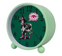 etoenbrc Cow Confession Love Alarm Clock,Small Battery Operated Clock, Slient Plastic Table Clock for Living Room Bedroom and Office Decor