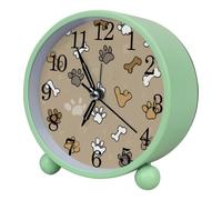 etoenbrc Dog Claws and Bones Alarm Clock,Small Battery Operated Clock, Slient Plastic Table Clock for Living Room Bedroom and Office Decor