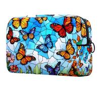 etoenbrc Happy Halloween Castle Makeup Bag Travel Bag Reusable Makeup Pouch Cosmetic Bag Large Toiletry Bag for Teen Girls Women 7.3x3x5.1in, Multicolor 7, One Size