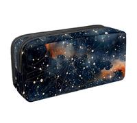 etoenbrc Pencil Case, Constellations Q Pencil Pouch with Zipper, Waterproof Pen Bag Office Supplies Stationery Organizer for Teens Girls Adults Student