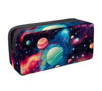 etoenbrc Pencil Case, Galactic Magic Star Ball Pencil Pouch with Zipper, Waterproof Pen Bag Office Supplies Stationery Organizer for Teens Girls Adults Student