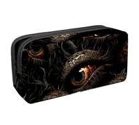 etoenbrc Pencil Case, Halloween Eyeball Q Pencil Pouch with Zipper, Waterproof Pen Bag Office Supplies Stationery Organizer for Teens Girls Adults Student