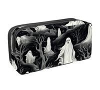etoenbrc Pencil Case, Halloween Ghosts D Pencil Pouch with Zipper, Waterproof Pen Bag Office Supplies Stationery Organizer for Teens Girls Adults Student