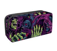 etoenbrc Pencil Case, Halloween Zombie Hands D Pencil Pouch with Zipper, Waterproof Pen Bag Office Supplies Stationery Organizer for Teens Girls Adults Student