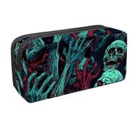 etoenbrc Pencil Case, Halloween Zombie Hands Pencil Pouch with Zipper, Waterproof Pen Bag Office Supplies Stationery Organizer for Teens Girls Adults Student