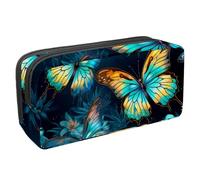etoenbrc Pencil Case, Phantom Butterfly Pencil Pouch with Zipper, Waterproof Pen Bag Office Supplies Stationery Organizer for Teens Girls Adults Student