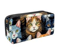 etoenbrc Pencil Case, Spring Cats O Pencil Pouch with Zipper, Waterproof Pen Bag Office Supplies Stationery Organizer for Teens Girls Adults Student