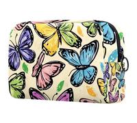 etoenbrc Puppy and Bowl Bones Makeup Bag Travel Bag Reusable Makeup Pouch Cosmetic Bag Large Toiletry Bag for Teen Girls Women 7.3x3x5.1in, Multicolor 5, One Size
