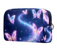 etoenbrc Purple Growing Butterflies Makeup Bag Travel Bag Reusable Makeup Pouch Cosmetic Bag Large Toiletry Bag for Teen Girls Women 7.3x3x5.1in, Multicolor 1, One Size