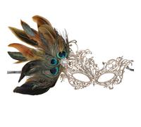 ETOFETE Lace Feather Masquerade Mask for Women - Elegant Ladies Half Face Eye Mask for Halloween Masquerade Ball Prom Party Costume
