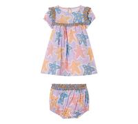 Etoiles de Mer organic cotton dress and bloomer set Mauve 6 months