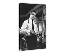 ETOMEY Actor Sean Connery Poster Canvas Poster Bedroom Decor Sports Landscape Office Room Decor Gift Frame-style 16x24inch(40x60cm)