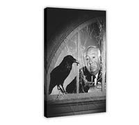ETOMEY Film Actor- Alfred Hitchcock Vintage Poster Canvas Poster Wall Art Decor Print Picture Paintings for Living Room Bedroom Decoration Frame-style 08x12inch(20x30cm)