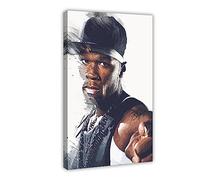 ETOMEY Hiphop Rapper 50 Cent Curtis James Jackson III 11 Canvas Poster Bedroom Decor Sports Landscape Office Room Decor Gift Frame-style 08x12inch(20x30cm)