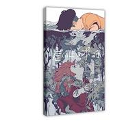 ETOMEY Studio Ghibli Anime Posters Canvas Poster Bedroom Decor Sports Landscape Office Room Decor Gift Frame-style 08x12inch(20x30cm)