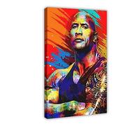 ETOMEY The Rock Dwayne Johnson Pop Art Prints Posters Aesthetic 1 Canvas Poster Bedroom Decor Sports Landscape Office Room Decor Gift Frame-style 16x24inch(40x60cm)
