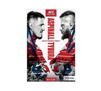ETOMEY UFC Fight Night London Tom Aspinall Vs. Marcin Tybura 2023 Fight Poster Canvas Poster Wall Art Decor Print Picture Paintings for Living Room Bedroom Decoration Unframe-style 12x18inch(30x45cm)