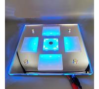 Etomvoop 12V RV Interior Ceiling LED Square Acrylic panel Light with Touch On/Off Dimming Warm White + Blue Light Dimmable Caravan Interior Lighting for Camper Van Motorhome Boat Truck