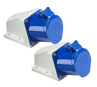 Etomvoop 2PCS 3Pin Industrial Plug IP44 16A/32A 220V 230V 240V 250V Replacement Sockets for Camping Caravan Industrial