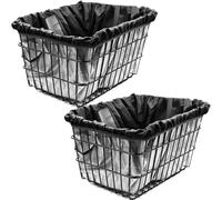 Etomvoop 2Pcs Bicycle Basket Liner Cover 42 x 33 x 25cm Oxford Cloth Bike Basket Lining Rain Protection Cover Outdoor Mountaineering Backpack Rain Cover Bike Accessories
