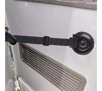 Etomvoop Caravan Door Retainer Static Door Stop Catch Locker Heavy Duty Suction Cup Anchor Tie Downs Strap for Campervan Van Motorhome Camping Accessories Keep RV Door Open Securely In Wind