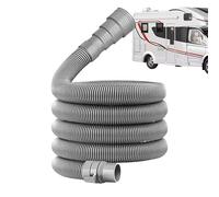 Etomvoop Caravan Drain Pipe with Adjustable Adapter 1Meter RV Foldable Leak-proof Sewer Hose Universal Dishwasher Waste Pipe Washing Machine Extension for Motorhome, Trailer, Camper,Van,T4,T5,Boat