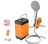 Etomvoop Portable Camping Shower Rechargeable USB 4800mAh Battery Intelligent Digital Display, 1 Shower Head, Campervan Essentials for Camping, Hiking, Pet Dog Cleaning, Watering and Beach Washing