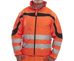 ETON HI-VIZ SOFT SHELL JACKET ORANGE / BLACK 5XL
