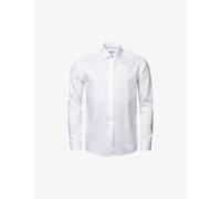 Eton Mens Eton Cutaway-Collar Contemporary-Fit Cotton-Dobby Tuxedo Shirt White 15.75
