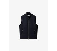 Eton Mens Eton Flannel Zip Wool Vest Navy Blue 2XL