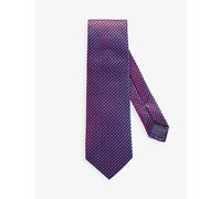Eton Mens Eton Geometric-Pattern Silk Tie Red 1 Size