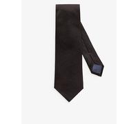 Eton Mens Eton Geometric-Weave Silk Tie Black 80