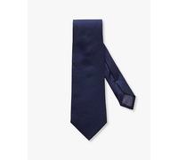 Eton Mens Eton Geometric-Weave Silk Tie Blue 1 Size