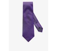 Eton Mens Eton Geometric-Weave Silk Tie Dark Purple 80