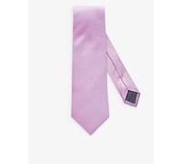 Eton Mens Eton Geometric-Weave Silk Tie Pink 80