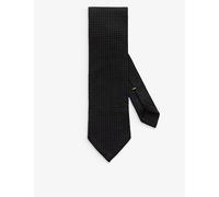 Eton Mens Eton Textured Woven Silk Tie Black 1 Size