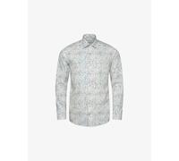Eton Mens Light Green Paisley-print Regular-fit Cotton-blend Shirt 18