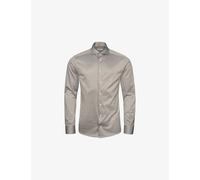 Eton Mens Light Green Solid Filo Di Scozia Slim-contemporary-fit Cotton-piqué Shirt 15.75
