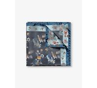 Eton Mens Vy Blue Graphic-print Silk Pocket Square 1 Size