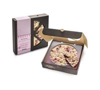 Eton Mess 7" Chocolate Pizza, Belgian White Chocolate with Strawberry, Raspberry, and Meringue Pieces | The Gourmet Chocolate Pizza Company