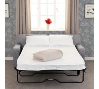 Seconique Eton 2 Seater Light Grey Fabric Sofa Bed - Wilko