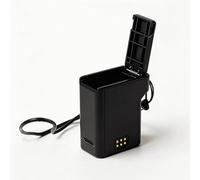 eTone GR3/3X 3-in-1 Charging Case for Ricoh GR3/GR3X, DB-110/LI-92B/LI-90B, Type-C Fast Charging, Leather, Magnetic Closure, Holds 2 Batteries