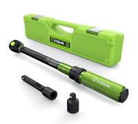 ETOOLAB 1/2 Inch Wheel Torque Wrench Car, 20-230 Nm/10-170lbf-ft, ±3% Error Accuracy, 72 Teeth Reversible Ratchet Torque Wrench Set with 6 Inch Extension, 1/2 Inch-3/8 Inch Adapter for Car/Bicycle