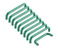 ETOPARS 10 Pack 96mm Modern U-Bar Drawer Handles, Green Cupboard Door Pulls, Ergonomic Furniture Handles for Kids Bedroom, Bathroom Kitchen Cabinets, Multi-Colour Options with Screws