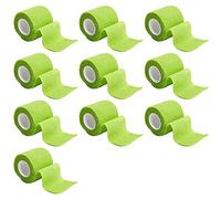 ETOPARS 10 Rolls Self Adhesive Cohesive Wrap Bandages Strong Elastic First Aid Tape Adherent Grass Green for Wrist Ankle Sport 2 Inch X 5 Yards