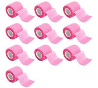 ETOPARS 10 Rolls Self Adhesive Cohesive Wrap Bandages Strong Elastic First Aid Tape Adherent Pink for Wrist Ankle Sport 2 Inch X 5 Yards