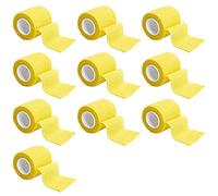 ETOPARS 10 Rolls Self Adhesive Cohesive Wrap Bandages Strong Elastic First Aid Tape Adherent Yellow for Wrist Ankle Sport 2 Inch X 5 Yards